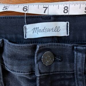 Madewell Black High-Rise skinny Straight Jeans